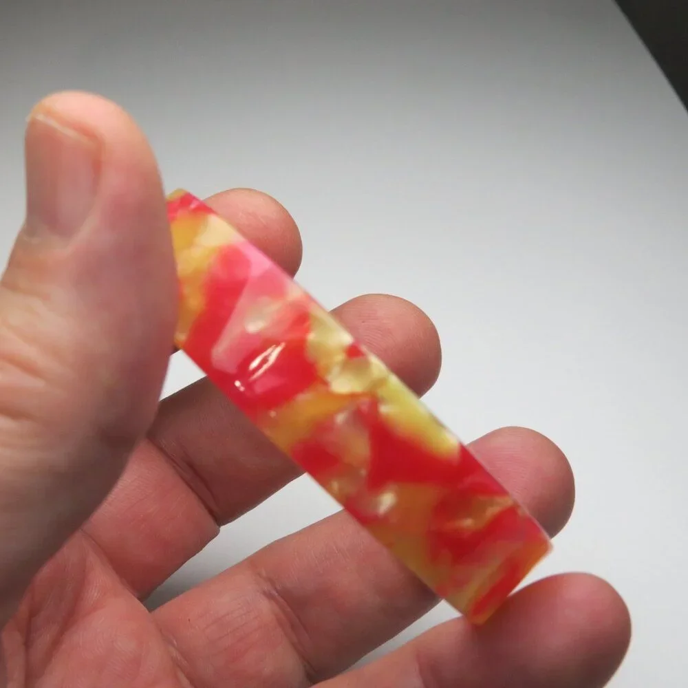 Multi Color Ivory Resin Bangle